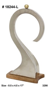 Escultura Metálica Abstracta Plateada Decorativa, Decoración para el Hogar, Estatua Navideña, Adorno de Mesa, BUEN DISEÑO GD-1973 Fundición - Product Image 3