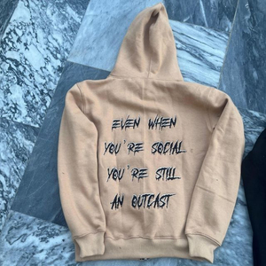 Sudaderas con Capucha de Algodón y Forro Polar para Hombre, Tallas Grandes, con Cierre y Bordado Personalizado, Diseño Ecológico con Bolsillo, Venta al Por Mayor, ODM OEM - Product Image 2