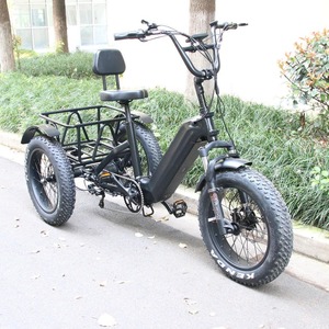 Vélo électrique 2024, nouveau modèle, 7 vitesses, pneus larges, vélo cargo électrique à 3 roues avec pneus neige, vélo électrique polyvalent - Product Image 2