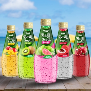 เครื่องดื่มเมล็ดโหระพาผสมฝรั่งเวียดนาม VINUT ขนาด 290 มล. รุ่น BS040 แจกตัวอย่างฟรี รับผลิตแบบ OEM ODM ขายส่ง รับผลิตแบรนด์ส่วนตัว ฮาลาล โคเชอร์ - Product Image 4