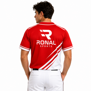 Camiseta de Béisbol Personalizada al por Mayor de Primera Calidad con Logotipo de Equipo, Cuello Redondo, Unisex para Adultos, Totalmente Sublimada con Patrón a Cuadros - Product Image 4