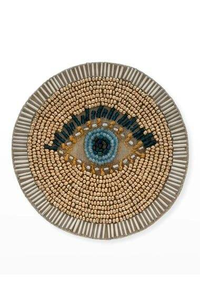 Sous-verre artisanal en perles de rocaille, motif classique sapin de Noël, écologique, pour thé et café, personnalisable, style unique, motif floral - Product Image 1