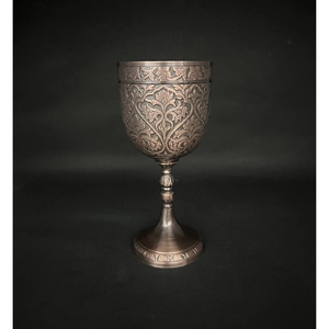 Cáliz de Metal de Lujo en Latón Antiguo para Comunión, Hecho a Mano, Inspirado en la Edad Media, Copa para Beber, Regalo para Boda - Product Image 6