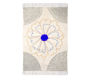 Alfombra Boho Kantha de Algodón Hecha a Mano al por Mayor, 4x6 pies, 5x3 pies, Antideslizante, Ecológica, Apta para Mascotas, Delgada, con Patrón Floral, Decoración del Hogar - Product Image 6