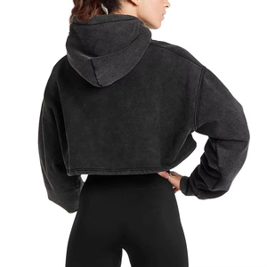 เสื้อครอปฮู้ดดี้ผู้หญิงสุดฮิต มีสไตล์ สีสันตามสั่ง ไซส์พลัส พร้อมบริการ OEM และ ODM - Product Image 4