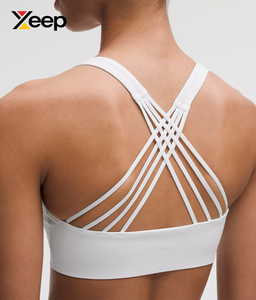 เสื้อชั้นในกีฬาโยคะคุณภาพสูงสำหรับผู้หญิง XEEP รุ่น XC-SB-121 แบบเรียบง่าย ระบายอากาศได้ดี สายปรับได้ แผ่นรองถอดออกได้ รองรับได้ดีเยี่ยม แห้งเร็ว - Product Image 4