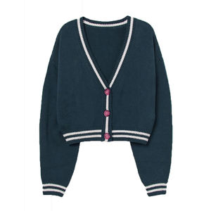 <b>Men's</b> <b>Long</b> Sleeves Classical Fashion Anti-Wrinkle <b>Cardigan</b> Custom Chenille Embroidered Button Front Loose Winter Sorority V-Neck - Product Image 1