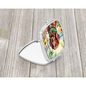 Irish Setter luau กระจกแต่งหน้าขนาดกะทัดรัดใช้ตกแต่งแบบพกพาพับได้สำหรับผู้หญิงและเด็กผู้หญิงไอเดียของขวัญที่ยอดเยี่ยม! - Product Image 2