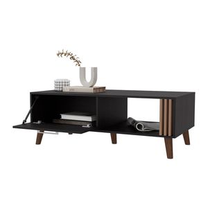 Table basse Wengue à ouverture latérale avec rangement ouvert - Product Image 5