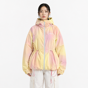 OEM Women's Pastel Yellow Heat Reactive Windbreaker <b>Jacket</b> Color Changing Hooded <b>Zip</b> <b>Up</b> Streetwear Outerwear USA men's <b>jacket</b> - Product Image 3