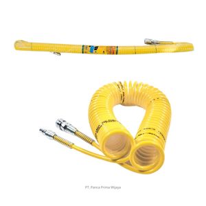 Tuyau d'air en PU de haute qualité de 9 m avec raccord rapide, tuyau de compresseur flexible en spirale, 120 PSI - Product Image 4