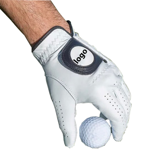 Premium Quality Custom White Sheepskin Cabretta Leather Non-Slip Men's <b>Golf</b> Gloves High-End Genuine Leather Packaging Sports - Product Image 2