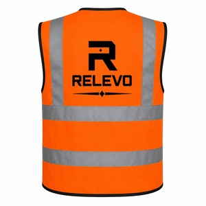 Chaleco de Seguridad Reflectante Relevo Naranja, Alta Visibilidad, Múltiples Bolsillos, Equipo de Trabajo Clase 2, Ropa de Construcción - Product Image 4