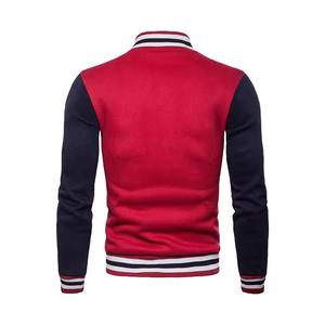 High Quality <b>Men's</b> Winter Varsity Jacket Solid Black <b>Pullover</b> with Custom Embroidery Patch Breathable Washed Leather Jacket - Product Image 2