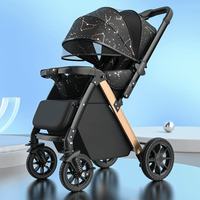 Poussette de voyage légère et pliable à 4 roues 4-en-1 pour enfants de 0 à 3 ans / Poussette de sécurité pour bébés et enfants