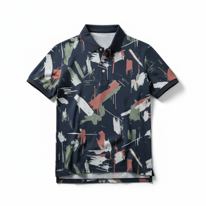 เสื้อโปโลแบบซับเหงื่อ แขนสั้น ผลิตจำนวนมาก 100% โพลีเอสเตอร์ผสมสแปนเด็กซ์ OEM เสื้อกอล์ฟชาย คอปก - Product Image 5