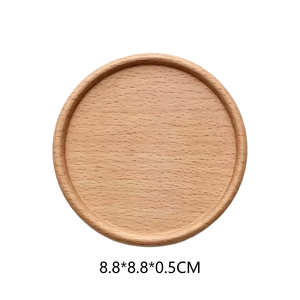 Handmade Natural Wood & <b>Epoxy</b> Resin Inlay Beech Wood Round Coaster with Raised Rim 9-10cm Diameter 5mm Thickness REHMAN CRAFT - Product Image 3