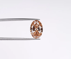 Diamant ovale de couleur champagne OM GEMS 3.10 CT, 12.10 x 8.30 mm, diamant cultivé en laboratoire, diamant de couleur fantaisie pour bijoux - Product Image 4