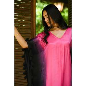 Robe Kaftan Ombre pour femmes, couleur dégradée, coupe ample, tenue de plage, robe maxi - Product Image 3