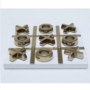 Venta caliente bandeja de metal nuevo diseño hecho a mano bandeja de fundición de metal chapado en oro con hoja de bambú diseño mango bandeja de servicio - Product Image 6