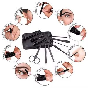 Nail <b>Kit</b> <b>Manicure</b> Set With Clipper Scissors Tweezers Stainless Steel Portable Case 5 In 1 Classic Style For Adult - Product Image 3