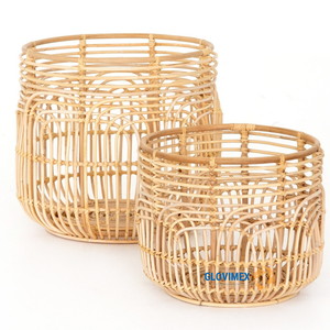 Cesta de Picnic de Bambú y Ratán, Tejida a Mano, de Fibra Natural, Organizador de Almacenamiento, Diseño Rústico, Ecológico, Personalizable, Precio al por Mayor - Product Image 5
