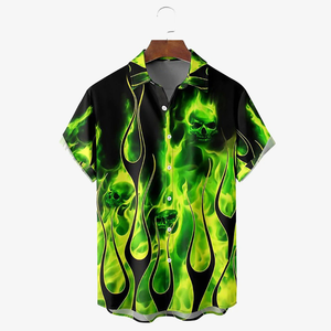 Camisa Hawaiana Personalizada al por Mayor para Hombre, Manga Corta, Cuello Mao, Secado Rápido, Transpirable, para Verano - Product Image 5