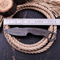 Composant de couteau à lame fixe en acier à haute teneur en carbone, finition délavée à l'acide, pour fabrication DIY, poignée tactique, vente directe usine