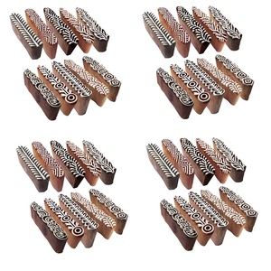 Tampons en bois pour tatouages au henné, tampons en bois pour henné de 3 pouces, ensemble de tampons en bois pour henné, tampons pour mehendi - Product Image 2