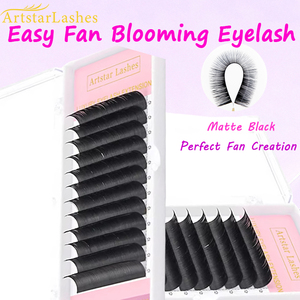 Doble punta 0,15mm 0,20mm coreano PBT suave Natural mate plano elipse extensiones de pestañas modelo clásico de pestañas con C CC Durl - Product Image 1