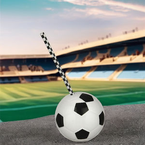 Vaso de Plástico Ecológico de 450 ml con Forma de Balón de Fútbol y Pajita para Uso Deportivo - Product Image 5