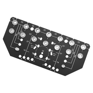 Modello di Foratura 2-in-1 in Lega di Alluminio per Ferramenta per Mobili, con Punte da 1/4'' e 3/16'' per Perni di Scaffali e Cerniere - Product Image 3