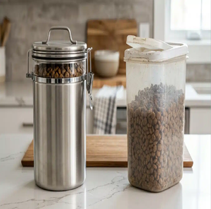 Soft Beige Brass Copper Steel Food Canister Moisture-Proof Lid Freshness Preservation Complete Matching Scoop for Pantry Storage - Product Image 6