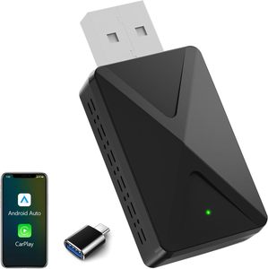 Sudex Exontek CP360 2 in 1 WiFi6 Wireless CarPlay Android Auto <b>Adapter</b> <b>USB</b> Wired to Wireless Dongle for Smart <b>Car</b> Systems - Product Image 3