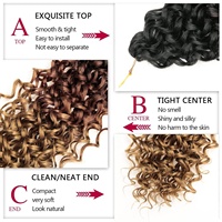 Extensions de cheveux bouclés GOGO de 18 pouces en gros, faciles à séparer, ombrées, en fibre synthétique premium, pour femmes