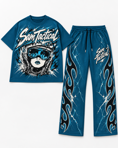 Conjunto Deportivo Holgado y Transpirable con Estampado Urbano, Estilo Hip Hop, Precio Económico, Personalizable - Product Image 4