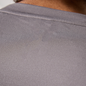 Camiseta Casual de Punto para Hombre, Cuello Redondo, Manga Corta, Color Gris, Corte Regular, Diseño Liso Teñido - Product Image 5