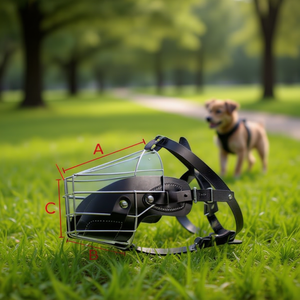 Muselière pour chien Yommy en métal, maille réglable, tailles 1, 2, 3, 4, pour l'entraînement et le contrôle du comportement - Product Image 3