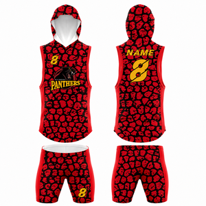 Uniforme de Fútbol Americano 7v7 con Capucha y Estampado de Leopardo, Personalizado con Logotipo Sublimado, Compresión para Hombre, Secado Rápido, para Adultos - Product Image 3