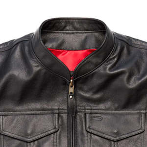 Nouveauté, veste en cuir noir 100% véritable de qualité supérieure, imperméable, sans manches, pour l'extérieur, très vendue, CP-MLV-14 - Product Image 5