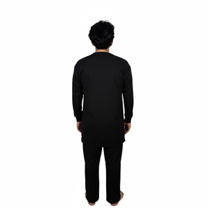 ชุดเซ็ตแทรคสูทผู้ชายทรงสลิมฟิตสำหรับฤดูร้อน ดีไซน์ตามสั่ง กำลังเป็นที่นิยม ผลิตจากวัสดุรักษ์โลก ระบายอากาศได้ดี เสื้อยืดและกางเกงขายาวสีพื้น - Product Image 5