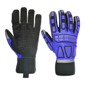 Gants tactiques à doigts entiers, antidérapants, respirants, avec sangle de poignet réglable, équipement de sécurité sportif en cuir pour hommes, pour l'extérieur - Product Image 3