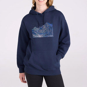Womens Oversized Hoodies Star Graphic Fleece Hooded Streetwear Unisex Sweatshirts <b>Pullover</b> with Pocket - Product Image 4