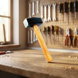 Marteau de sécurité en acier au carbone solide avec manche en bois marteau industriel de bonne qualité en différentes tailles à bas prix - Product Image 2
