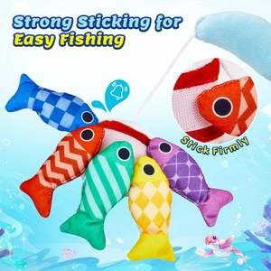 22 Pièces de Jeux de Pêche en Tissu pour Panier de Pâques, Jouets pour Tout-Petits avec Gobelets Empilables - Apprentissage du Comptage des Nombres et du Tri des Couleurs - Product Image 5