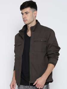 Chaqueta Bomber Marrón para Hombre, Cierre de Cremallera, Color Sólido, Informal, Invierno, 100% Algodón, Ecológica, Resistente al Viento, Transpirable - Product Image 3