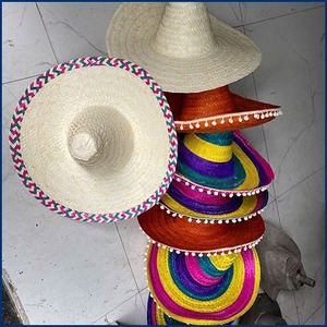 <b>Straw</b> <b>Hat</b> Sombrero Mexican <b>HAT</b> for Both Men and Women Multi Coloured Mexican Palm Leaf <b>Straw</b> <b>Hat</b> Seagrass in Vietnam Wholesale - Product Image 3