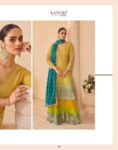 Maruti Fashion Salwar Kameez indien ethnique avec broderie lourde, ensemble avec dupatta, tenue de mariage pour femme, broderie Chinon, toutes saisons - Product Image 4