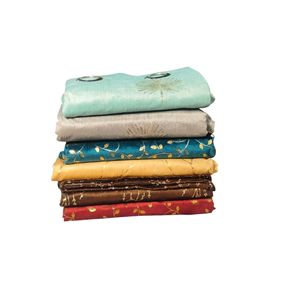 Cortina de Terciopelo de Poliéster Floral de Lujo, 122 x 274 cm, Ecológica, Opaca, con Ganchos, Lista para Usar en Hogares y Hoteles - Product Image 2
