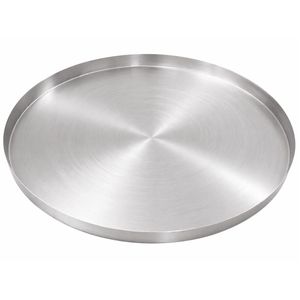 Luxury <b>Brushed</b> Brass Gold Serving Tray <b>Round</b> Stainless Steel Decorative Plate Metal Tableware for Coffee Table Hotel & Home Tray - Product Image 4